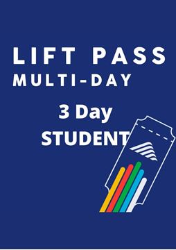 Picture of 3-Day Anytime Lift Pass - Student (with valid ID)