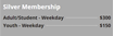 Picture of Silver (Weekday) Season Pass & Membership - Adult (18-64)